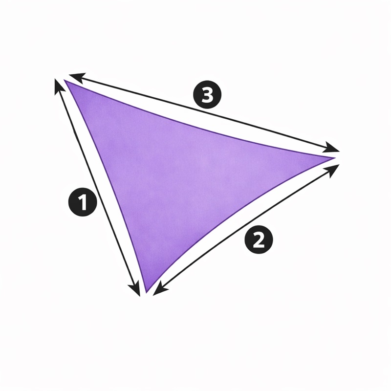 voile-ombrage-triangle-equilateral-prise de mesure